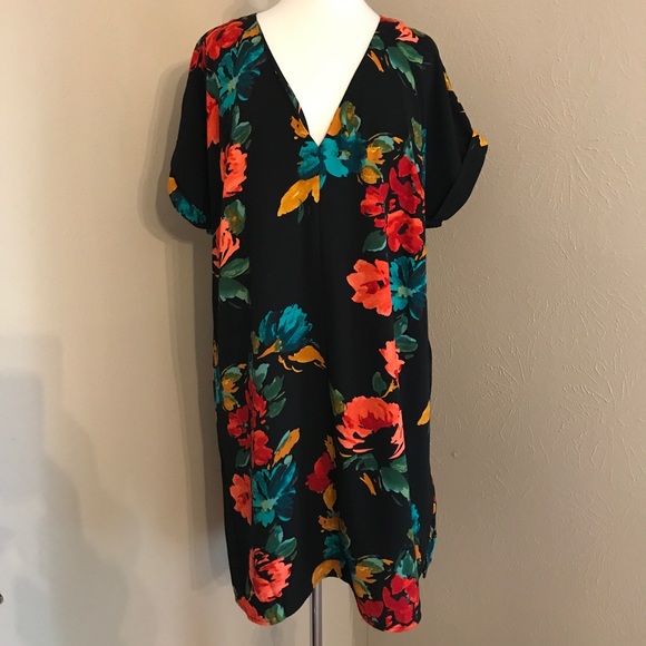 a new day black floral dress